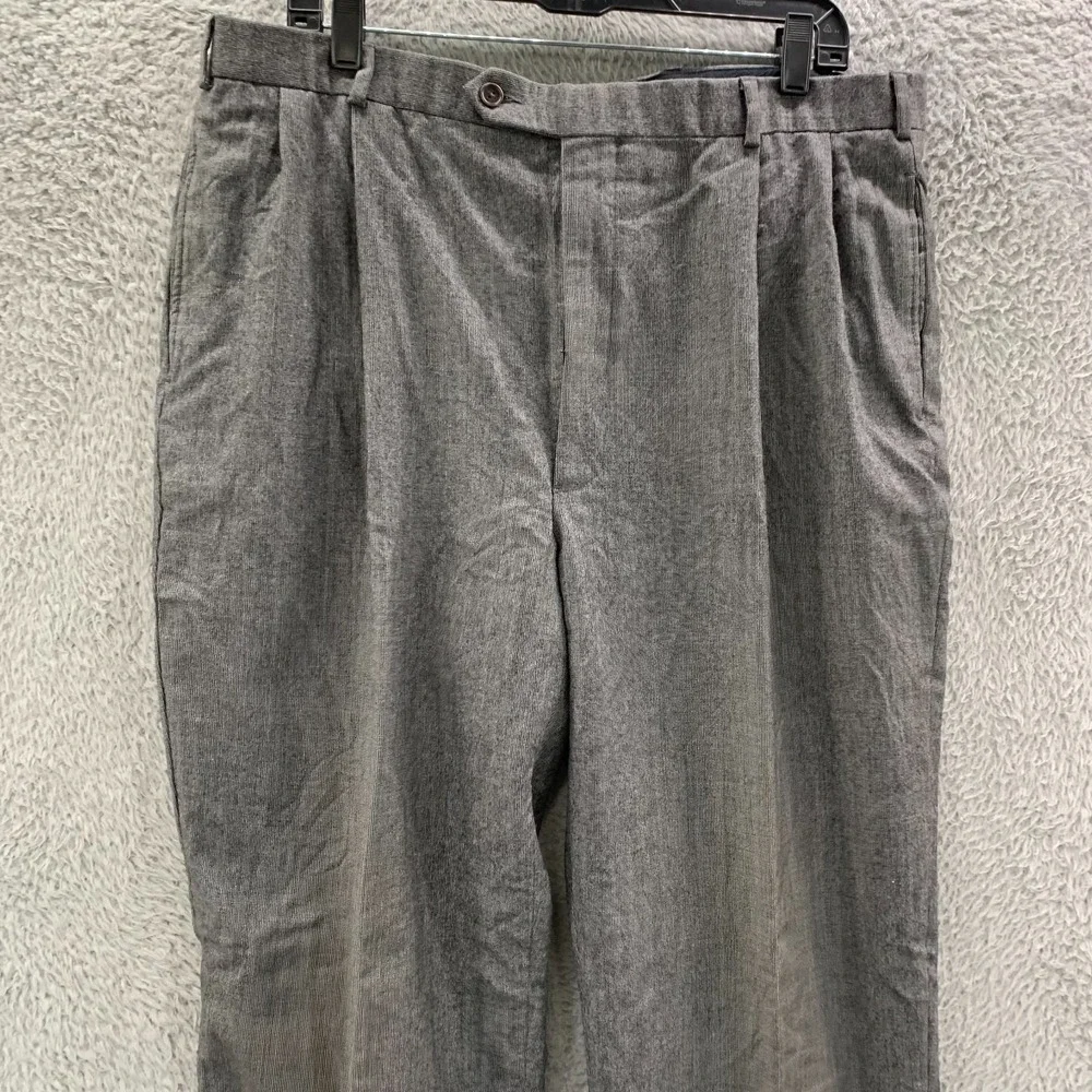 Brooks Brothers Dress Pants Mens 38x34 Measured Gray Wool Tag: 38x34*